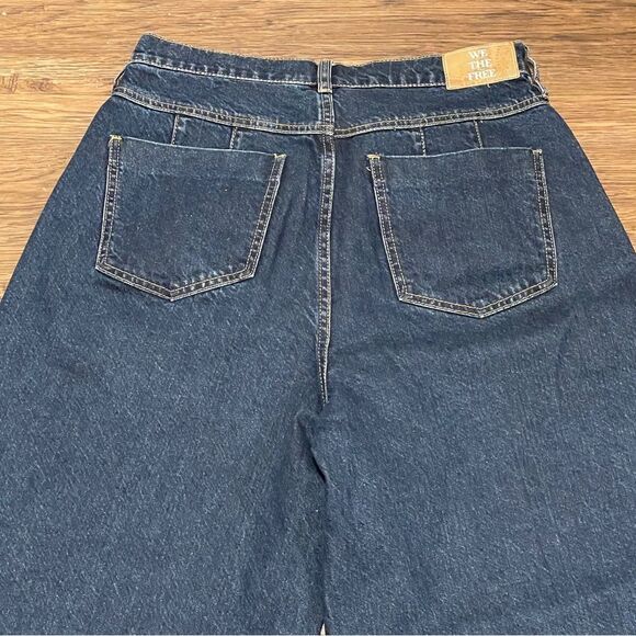 We The Free Curvy Gia Wide Leg High Waist Jeans in Baltic Blue Size 31 - Picture 14 of 15